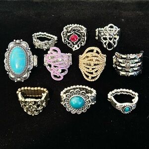 Paparazzi Stretch Rings Lot of 10 rings!!  Lot#6
